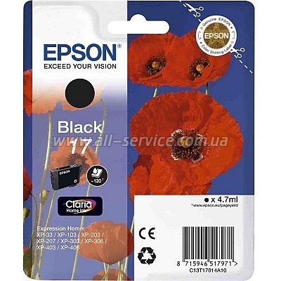  Epson 17 XP103/ 203/ 207 black (C13T17014A10)