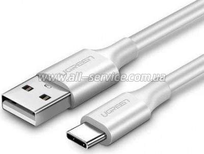 ���� ������ USB 2.0 AM to USB-C 1.0m US287 White Ugreen (60121)