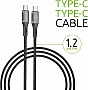 ���� ������ USB-C to USB-C 1.2m CBGPD60WTT1 60W grey Intaleo (1283126518096)