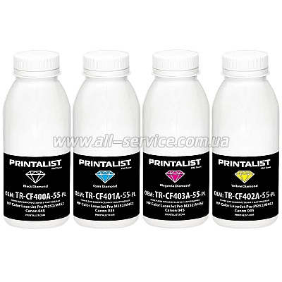   PRINTALIST HP CLJ Pro M252/ M452/ Canon 045 Black 60/ Color 50 B/C/M/Y (TR-M252-SET-PL)