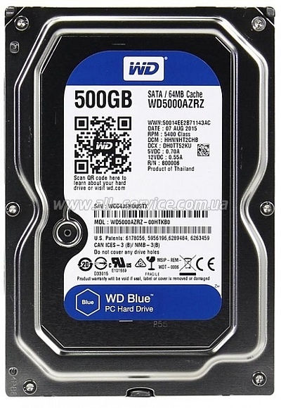  500Gb WD 3.5 SATA 3.0 5400rpm 64MB Blue (WD5000AZRZ)