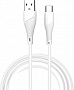 ���� ������ USB 2.0 AM to USB-C 1.0m 2.4A X196 white WUW (6972573335589)