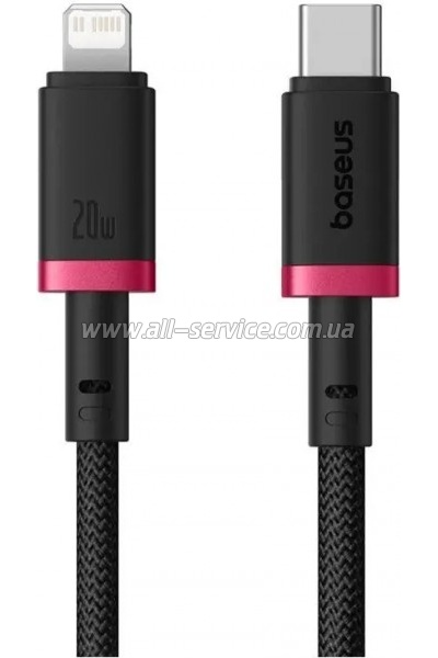 ���� ������ USB-C to Lightning 2.0m 20W red+black Baseus (P10377800U01-03)