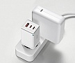 �������� ������� Baseus 2xUSB-C 65W + 1xUSB GaN + cable USB-C to USB-C 100W 1.0m white (CCGP120202)