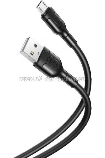 ���� ������ USB 2.0 AM to Micro 5P 1.0m 2A black XO (NB212-AM.black)