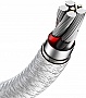 ���� ������ USB 3.1 AM to USB-C 2.0m 6.0A 66W Cafule Series Metal White Baseus (CAKF000202)