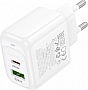 �������� ������� HOCO CS55A 1xUSB-C PD30W + 1xUSB QC3.0 white (6942007631549)