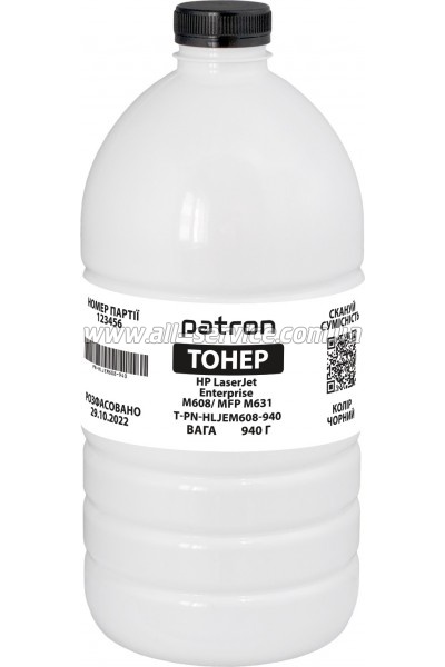 ����� Patron HP LJ Enterprise M608/ MFP M631 ����� 940� Black (PN-HLJEM608-940)