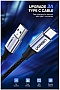 ���� ������ USB 2.0 AM to USB-C 1.5m US288 Aluminum Braid Black Ugreen (60127)