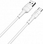 ���� ������ USB 2.0 AM to USB-C 1.0m 3A silicone BX30 white BOROFONE (6931474706935)