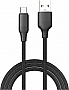 ���� ������ USB 2.0 AM to USB-C 2.0m 3A TPE embossed black ColorWay (CW-CBUC102-BK)