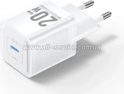 �������� ������� Vention USB-C PD20W GaN white (FEPW0-EU)