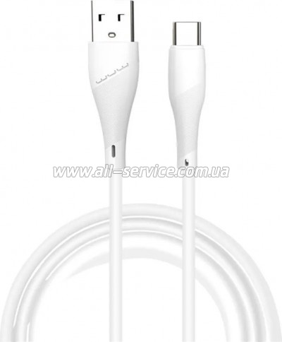 ���� ������ USB 2.0 AM to USB-C 1.0m 2.4A X196 white WUW (6972573335589)