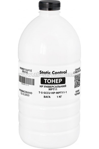Тонер SCC HP Universal MPT11 бутль 1кг Black (TSM-MPT11-1) Тонер SCC HP Universal MPT11 бутль 1кг Black (TSM-MPT11-1)