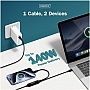 ���� ������ USB-C to 2xUSB-C 1.8m 140W black Digitus (AK-300170-018-S)