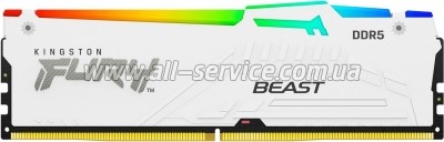     DDR5 16GB 6000 MHz Beast White RGB Kingston Fury (ex.HyperX) (KF560C30BWEA-16)