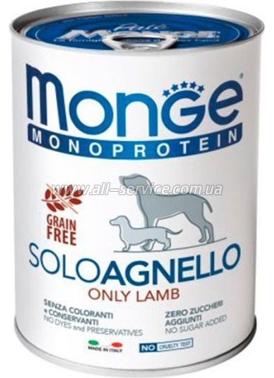    Monge Dog Solo 100%  400  (8009470014236)
