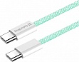 Дата кабель ColorWay USB-C to USB-C 1.0m 60W 3.0А green (CW-CBPDCC061-G) Дата кабель ColorWay USB-C to USB-C 1.0m 60W 3.0А green (CW-CBPDCC061-G)