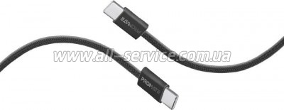 ���� ������ USB-C to USB-C 2.0m 60W PD EcoLine-CC200 black Promate (ecoline-cc200.black)