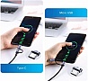 ���� ������ USB 2.0 AM to USB-C + Micro 5P 1.0m 3A US177 black Ugreen (30875)