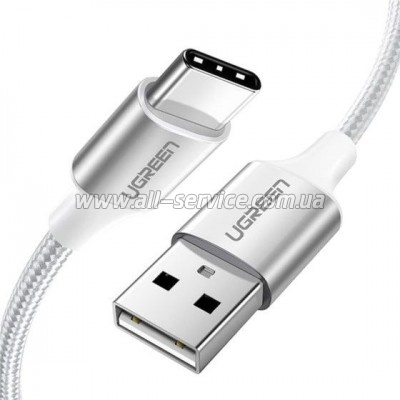 Дата кабель USB 2.0 AM to USB-C 3.0m 3.0A 18W US288 White Ugreen (60409) Дата кабель USB 2.0 AM to USB-C 3.0m 3.0A 18W US288 White Ugreen (60409)