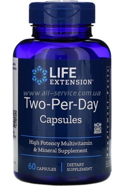  Life Extension    , Two-Per-Day, 60  (LEX-23176)