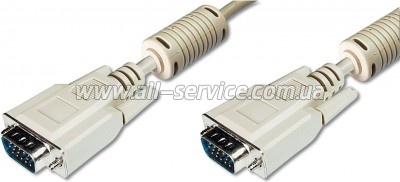 Кабель Digitus Assmann VGA M to VGA M 1.8m (AK-310103-018-E) Кабель Digitus Assmann VGA M to VGA M 1.8m (AK-310103-018-E)