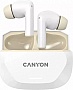 �������� Canyon Hexagon 7 TWS ANC+ENC Wireless Charge White/Beige (CNS-TWS7WB)
