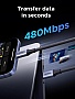 ���� ������ USB-C to USB-C 1.0m 240W 480Mbps braided black Ugreen (85973)