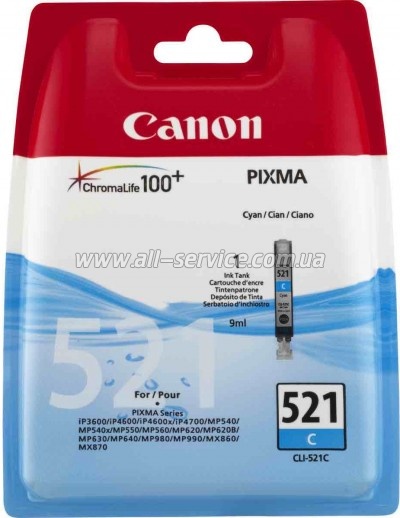  Canon CLI-521 Cyan MP540/ 630 (2934B004)