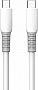 ���� ������ USB-C to USB-C 1.0m 3A PD60W liquid silicone white ColorWay (CW-CBPDCC093-WT)