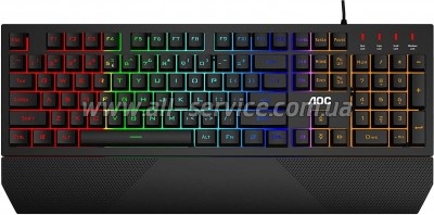  AOC GK200 Rainbow LED USB Black (GK200D32R)