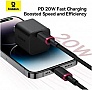 ���� ������ USB-C to Lightning 2.0m 20W red+black Baseus (P10377800U01-03)