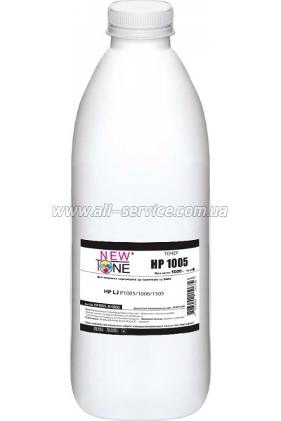 Тонер NewTone HP 1005/ 1505 бутль 1000г (HP1005-N1000) Тонер NewTone HP 1005/ 1505 бутль 1000г (HP1005-N1000)
