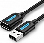 ���� ������ USB 2.0 AM/AF 5.0m PVC black Vention (CBIBJ)