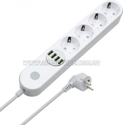 ������� ������ �olorWay 4 �������/ 4USB White 2M (CW-CHE44W)