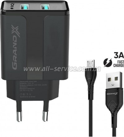 �������� ������� Grand-X CH-15UMB Black (CH-15UMB)