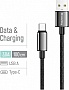 ���� ������ USB 2.0 AM to USB-C 1.0m 3A zinc alloy braided black ColorWay (CW-CBUC098-BK)