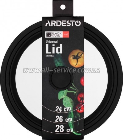 Крышка Ardesto Black Mars Smart 24см/ 26см/ 28см (AR2428UL) Крышка Ardesto Black Mars Smart 24см/ 26см/ 28см (AR2428UL)