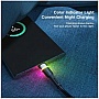 ���� ������ USB 2.0 AM to USB-C 2.0m 3A LED black Essager (EXCT-XCDA01)