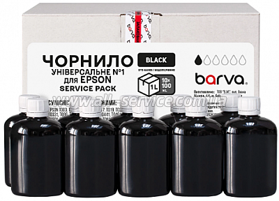   Barva Epson Universal 1 10x100 , Black, Service Pack (EU1-1SP-B)