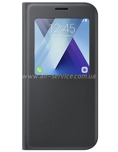  SAMSUNG A720 - S View Standing Cover Black (EF-CA720PBEGRU)