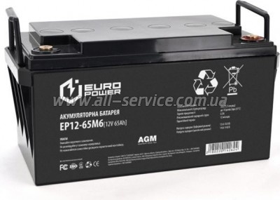 �������������� ������� Europower 12V 65Ah (EP12-65M6)
