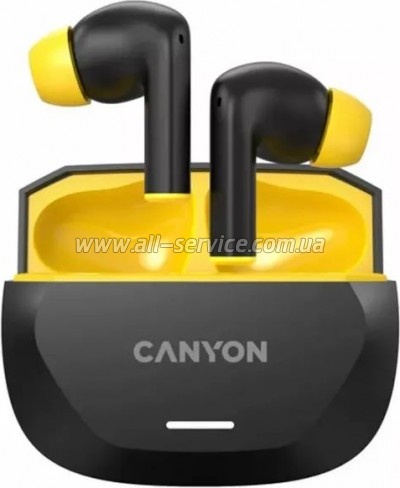  Canyon Hexagon 7 TWS ANC+ENC Wireless Charge Black/Yellow (CNS-TWS7BY)