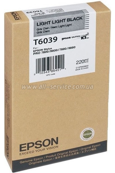 �������� Epson StPro 7800/ 7880/ 9800/ 9880 light light black (C13T603900)