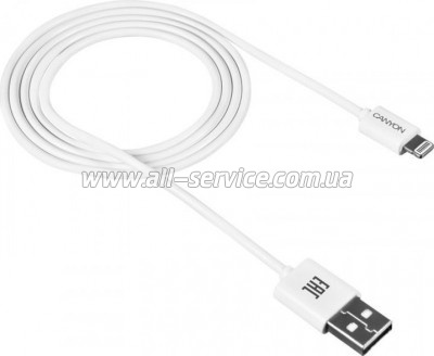 ���� ������ USB 2.0 AM to Lightning 1.0m White Canyon (CNE-CFI1W)