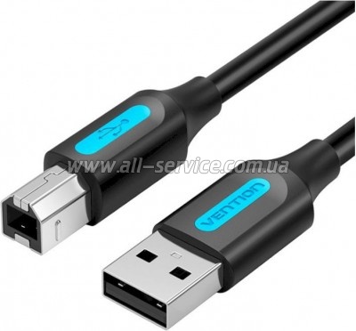 ������ ��� �������� USB 2.0 AM/BM 1.0m 480Mbps PVC black Vention (COQBF)