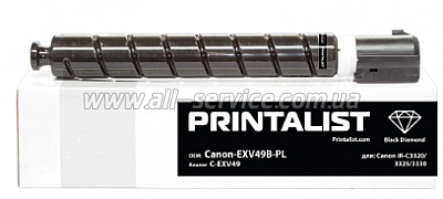  PRINTALIST Canon iR-C3320/ 3325/ 3330  C-EXV49 Black (Canon-EXV49B-PL)